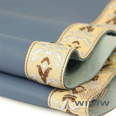 Brodwaith wedi'i Customized PVC Faux Leather Ar gyfer Tabl Matiau